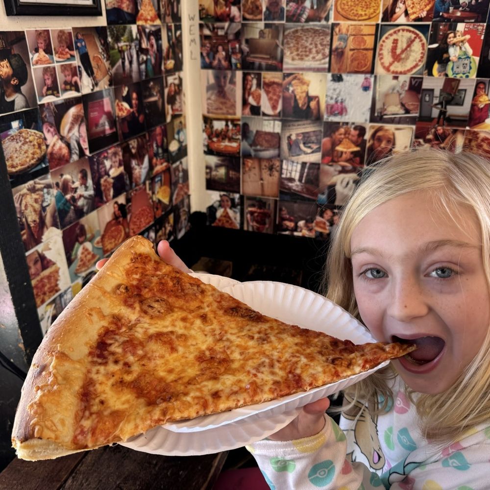Slice of cheese pizza.