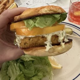 Crab cake sandwich