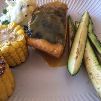 La Lunita - Grilled Salmon in Orange and Coconut Sauce - Mexican Near Me - Akumal, ROO La Lunita - Grilled Salmon in Orange and Coconut Sauce - Mexican Near Me - Akumal, ROO