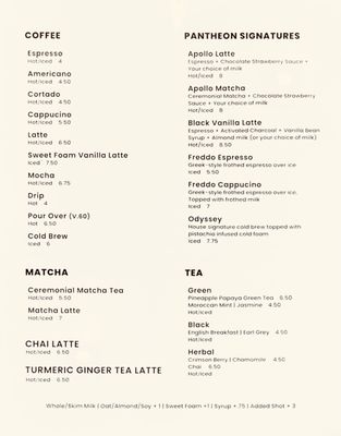 Menu photo 6 Pantheon Coffee West Hollywood, CA Menu photo 6 Pantheon Coffee West Hollywood, CA