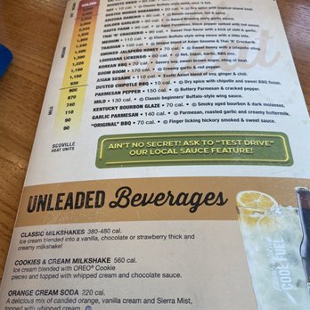 Quaker Steak & Lube - Drink menu - Chicken Wings Near Me - Raphine, Virginia