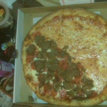 Gino's Pizzeria - 1/2 Meatball 1/2 Pepperoni - Pizza Near Me - Patchogue, New York