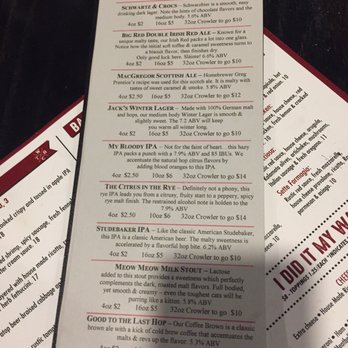 The Washington Brewing - Beer list 2/23/19 - Brewpubs Near Me - Washington, Pennsylvania The Washington Brewing - Beer list 2/23/19 - Brewpubs Near Me - Washington, Pennsylvania