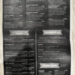 Ralphie's Pizza - Updated menu 12/31/2024