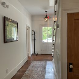 Hall from front door to host stand Hall from front door to host stand