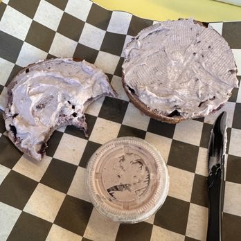 Mikey G's - Blueberry bagel with blueberry cream cheese - Coffee & Tea Near Me - Riverside, California Mikey G's - Blueberry bagel with blueberry cream cheese - Coffee & Tea Near Me - Riverside, California