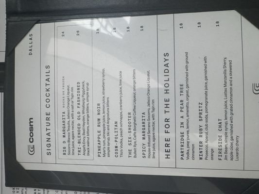 Menu photo 2 Cosm Dallas The Colony, TX