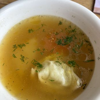 Uma's - Lamb bone broth (a special) with a dumping - Russian Near Me - Rockaway Beach, New York