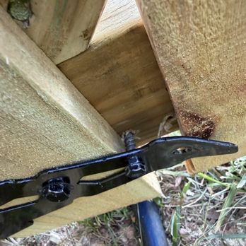 ABU Fencing and More - Rigged up hardware because he was too lazy to fix - Fences & Gates Near Me - Kannapolis, North Carolina ABU Fencing and More - Rigged up hardware because he was too lazy to fix - Fences & Gates Near Me - Kannapolis, North Carolina