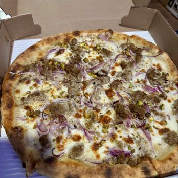 Little Johnny B's - Sausage + Pistachio! - Pizza Near Me - Denver, Colorado Little Johnny B's - Sausage + Pistachio! - Pizza Near Me - Denver, Colorado