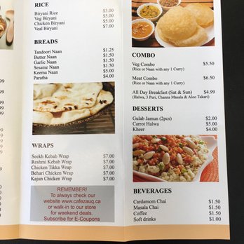 Cafe Zauq - Menu2 - Indian Near Me - Milton, Ontario Cafe Zauq - Menu2 - Indian Near Me - Milton, Ontario