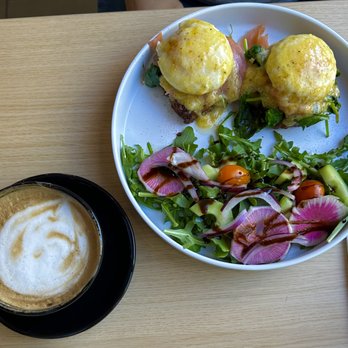 Gina's Kitchen +Catering - Fantastic eggs benedict with SPpanish Latte. - Breakfast & Brunch Near Me - Rancho Cucamonga, California Gina's Kitchen +Catering - Fantastic eggs benedict with SPpanish Latte. - Breakfast & Brunch Near Me - Rancho Cucamonga, California