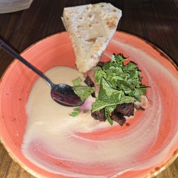 Vecina - White bean puree with crispy short rib, a must. - Latin American Near Me - Phoenix, Arizona