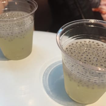 Biju Bubble Tea Room - Pineapple coconut water + basil seeds - Coffee & Tea Near Me - London, XGL Biju Bubble Tea Room - Pineapple coconut water + basil seeds - Coffee & Tea Near Me - London, XGL
