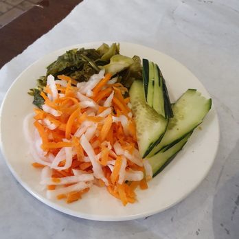 Bien Hen Restaurant - Pickled vegetables with clay pot rice - Seafood Near Me - Westminster, California Bien Hen Restaurant - Pickled vegetables with clay pot rice - Seafood Near Me - Westminster, California