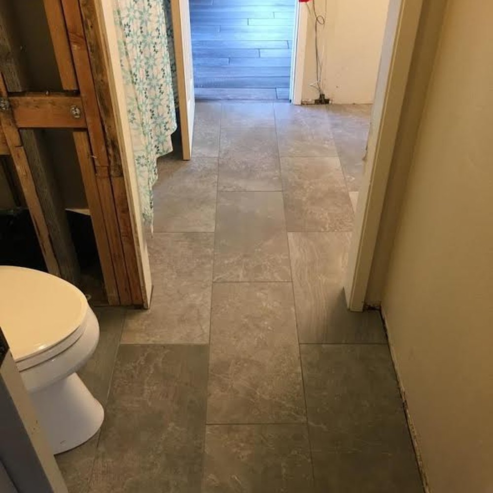 Second Generation Tile & Stone - bathroom before the rest of the construction - Tiling Near Me - Petaluma, California