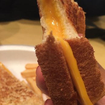 Thick cheese and nicely melted.