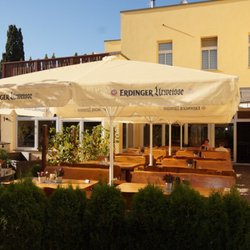 Gasthof Pesterwitz - Der neu gestaltete Biergarten.