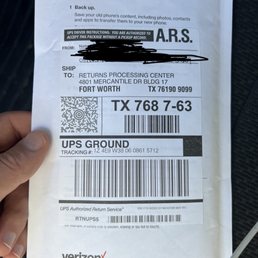 Picture was taken in the parking lot before mailing, label was fully intact