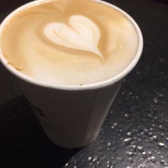 Gregorys Coffee - Hot latte with almond milk. I tasted all the care and love put into my coffee within every sip - Coffee & Tea Near Me - New York, New York