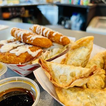 Sizzlin’ Place - Gyoza and potato croquette starters - Noodles Near Me - Rancho Cucamonga, California Sizzlin’ Place - Gyoza and potato croquette starters - Noodles Near Me - Rancho Cucamonga, California