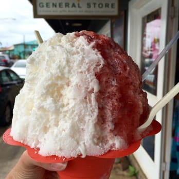 Hee Fat General Store - Lava flow with real fruit. Awesome! - Shaved Ice Near Me - Kapaa, Hawaii