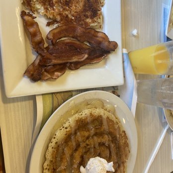 Not Another Pancake House - Cinnamon Roll Pancakes, bacon and hash browns - Breakfast & Brunch Near Me - Williamsburg, Virginia Not Another Pancake House - Cinnamon Roll Pancakes, bacon and hash browns - Breakfast & Brunch Near Me - Williamsburg, Virginia