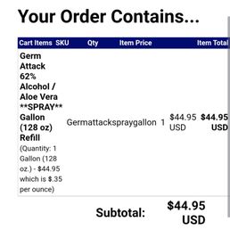 Original Order - 62% Gel Spray
