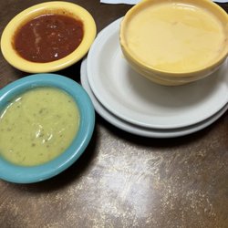 El Jalisciense Mexican Restaurant - Salsa and half order of chile con queso
