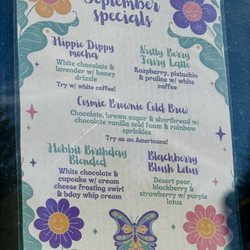 Hobbit House of Coffee - Seasonal Drink Menu 9/2026