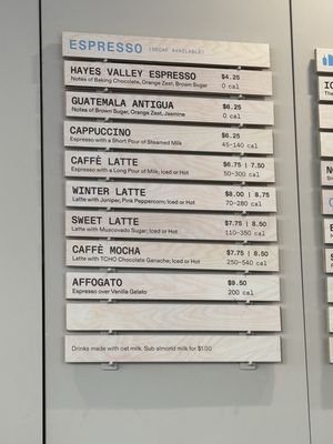 Menu photo 1 Blue Bottle Coffee - B Street San Mateo, CA