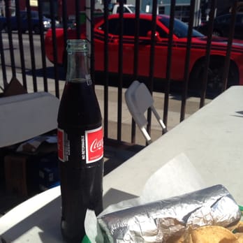 Tacos El Triunfo - Super burrito and glass bottled coke - Food Trucks Near Me - San Francisco, California Tacos El Triunfo - Super burrito and glass bottled coke - Food Trucks Near Me - San Francisco, California