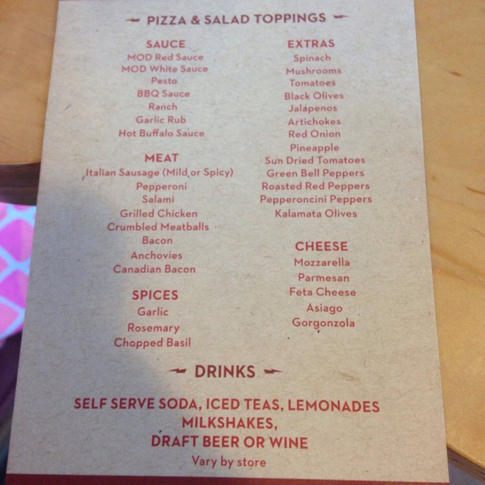 MOD Pizza - Toppings!!!! - Pizza Near Me - Vancouver, Washington MOD Pizza - Toppings!!!! - Pizza Near Me - Vancouver, Washington