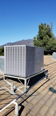 Package unit replacement - The existing heat pump package unit was 39 years old and it was time to have replaced with a new and improved carrier unit. Package unit replacement - The existing heat pump package unit was 39 years old and it was time to have replaced with a new and improved carrier unit.