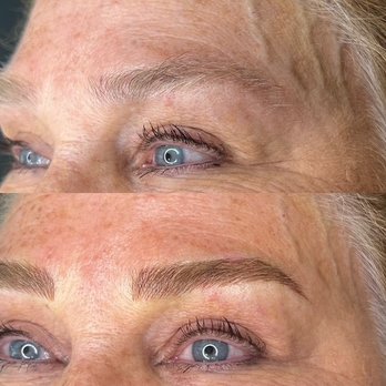OC Microblading - Before and after - looks great! - Permanent Makeup Near Me - Corona Del Mar, California