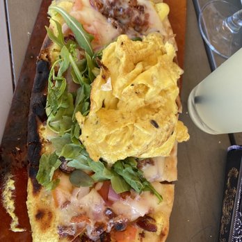 Blue Moon Taphouse - Flatbread with eggs - Breweries Near Me - Norfolk, Virginia