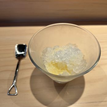 Noodle in a Haystack - almond jello with shaved ice and kiwi - Ramen Near Me - San Francisco, California