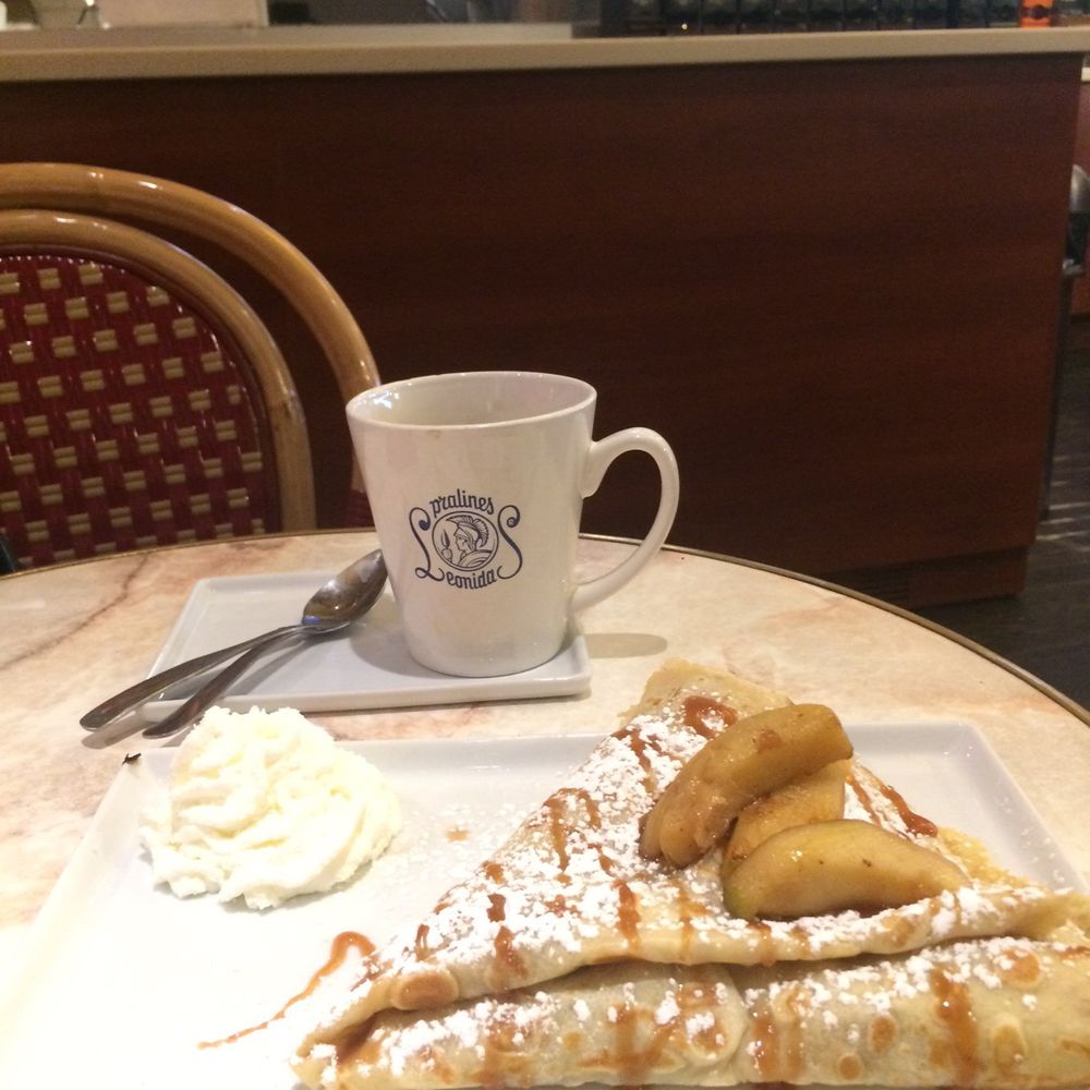 Leonidas Chocolate Cafe - The best apple & caramel crepe!! - Cafes Near Me - Evanston, Illinois Leonidas Chocolate Cafe - The best apple & caramel crepe!! - Cafes Near Me - Evanston, Illinois