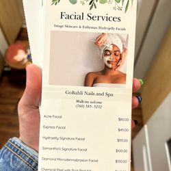 GoBahli Nails - Menu services