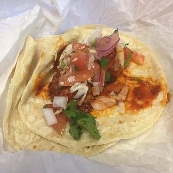 TacoSon - Pork in red pepper sauce within a soft shell taco - Mexican Near Me - Tampa, Florida