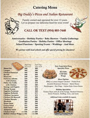 Menu photo 4 Big Daddy's Pizza & Subs Margate, FL Menu photo 4 Big Daddy's Pizza & Subs Margate, FL