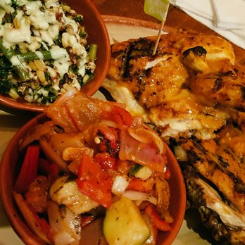 Nando's - Half chicken with chargrilled veg and supergrain salad - American Near Me - Glasgow, GLG Nando's - Half chicken with chargrilled veg and supergrain salad - American Near Me - Glasgow, GLG