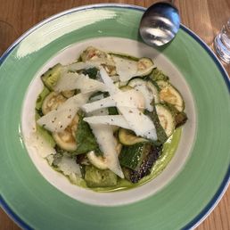 Summer squash with a gazpacho