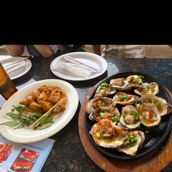 Ocean Crawfish - Snails, grill oyster, taro & shrimp salad - Vietnamese Near Me - Houston, Texas