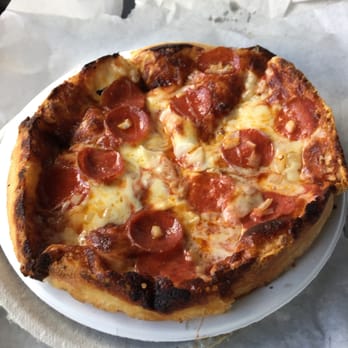 Matthew's Pizza - Here is what a $16 ten inch pizza with pepperoni and onions looks like. - Pizza Near Me - Baltimore, Maryland