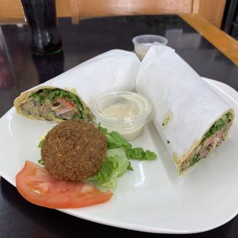 Hannah's Kitchen - Beef shawarma wrap and falafel - Middle Eastern Near Me - Boca Raton, Florida