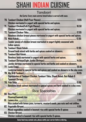 Menu photo 7 Shahi Indian Cuisine Saginaw, MI Menu photo 7 Shahi Indian Cuisine Saginaw, MI