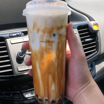 Feng Cha Teahouse - Creme brûlée's dirty boba - Bubble Tea Near Me - Costa Mesa, California