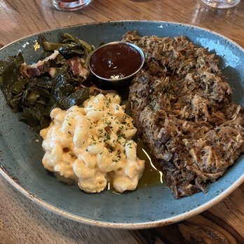 44 & King - Chopped BBQ Plate with Mac and Cheese and Greens - Pubs Near Me - Myrtle Beach, South Carolina