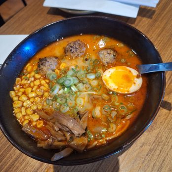 Gorō Ramen - Spicy soup with ckn meatballs - Ramen Near Me - Oklahoma City, Oklahoma Gorō Ramen - Spicy soup with ckn meatballs - Ramen Near Me - Oklahoma City, Oklahoma